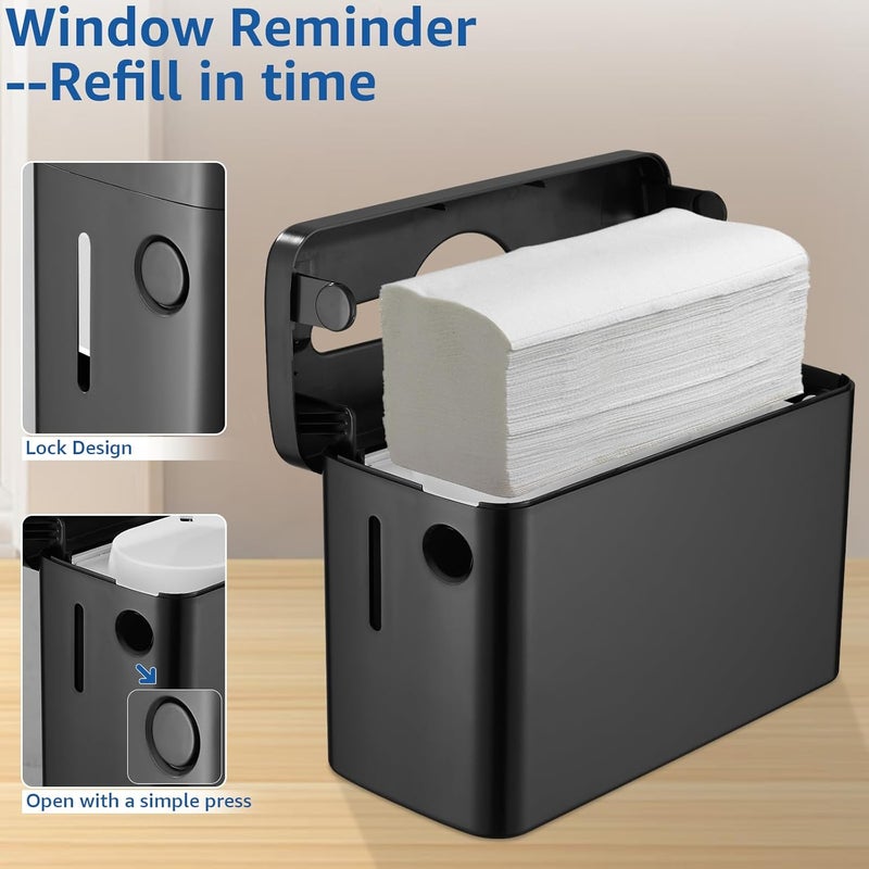 pollock Paper Towel Dispenser Countertop, Multifold Trifold Paper Towel Holder, Hand Towel Dispenser, Commercial Paper Towel Dispenser,Paper Towel Holder for Home Kitchen Restaurant - Image 4